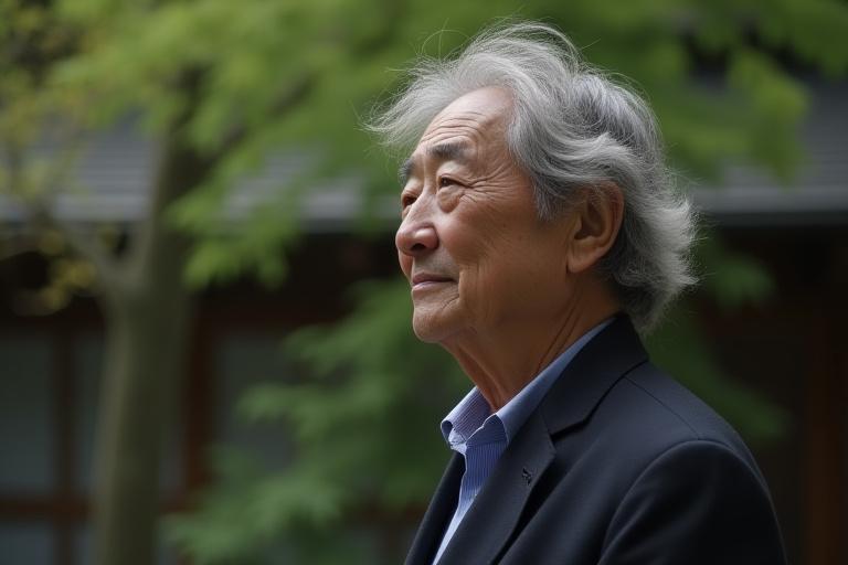 Shogun Pathsの創業者が京都の伝統的な庭園を背景に立っている